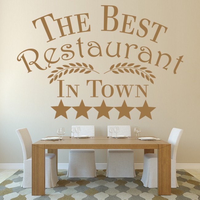 Best Restaurant In Town Kitchen Quote Wall Sticker