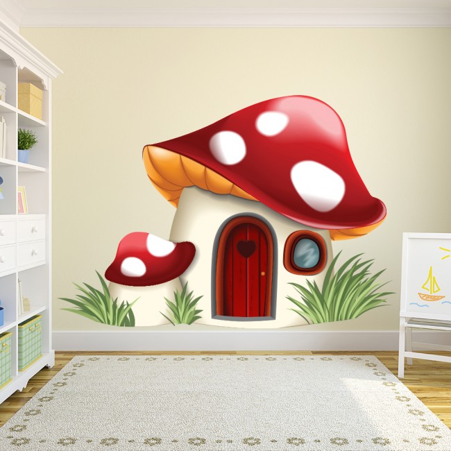 Fairy Toadstool Light Switch Wall Art Stickers Toad Stool Magical Princess 