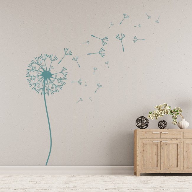 Dandelion Floral Flower Wall Sticker - Decor