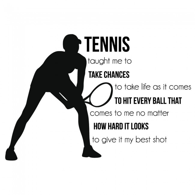 Take Chances Tennis Quote Wall Sticker