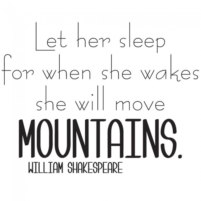Let Her Sleep Shakespeare Quote Wall Sticker WS-44201 