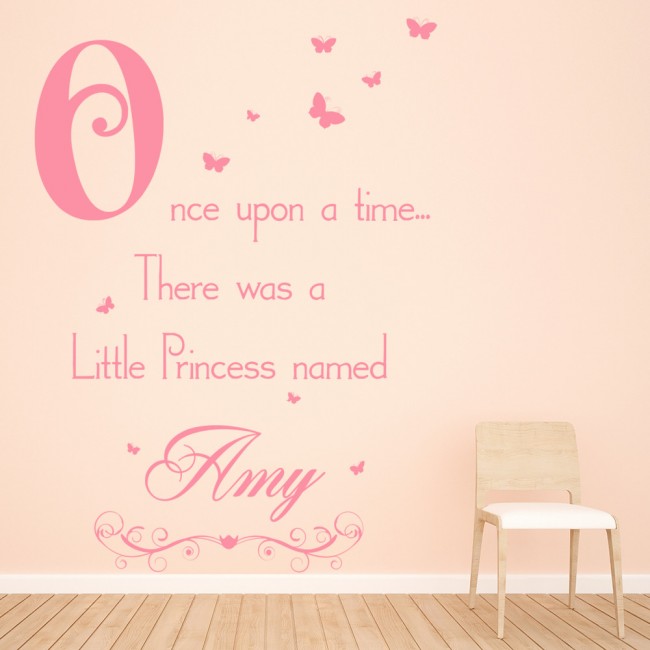 Personalised Name Once Upon A Time Wall Sticker - Once Upon A Wall Vinyl Decals