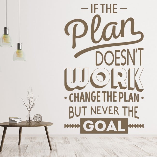 If The Plan Doesnt Work Inspirational Quote Wall Sticker WS-46127