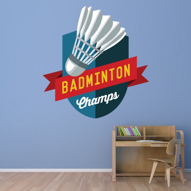 Badminton Sports Logo Wall Sticker