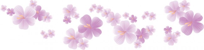 Purple Flowers Floral Headboard Wall Sticker WS-46441