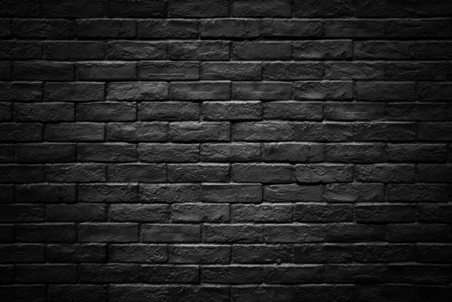 Dark Black Brick Stone Wall Texture Wall Mural Wallpaper