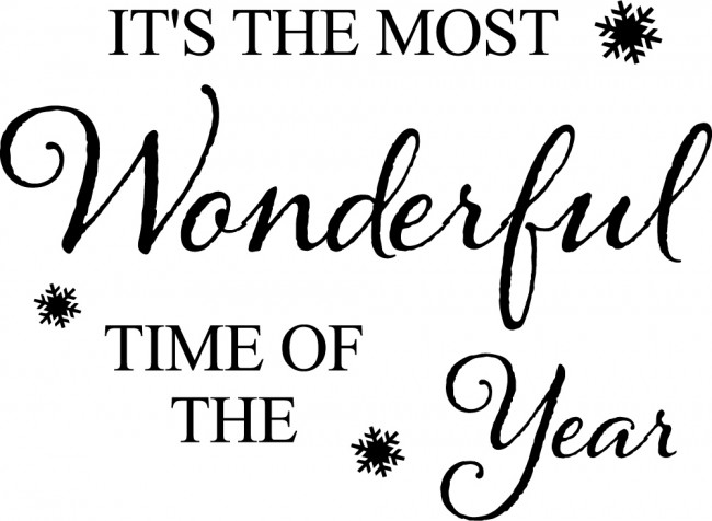 Most Wonderful Time Of The Year Christmas Quote Wall Sticker