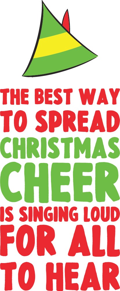Christmas Cheer For All To Hear Elf Quote Wall Sticker