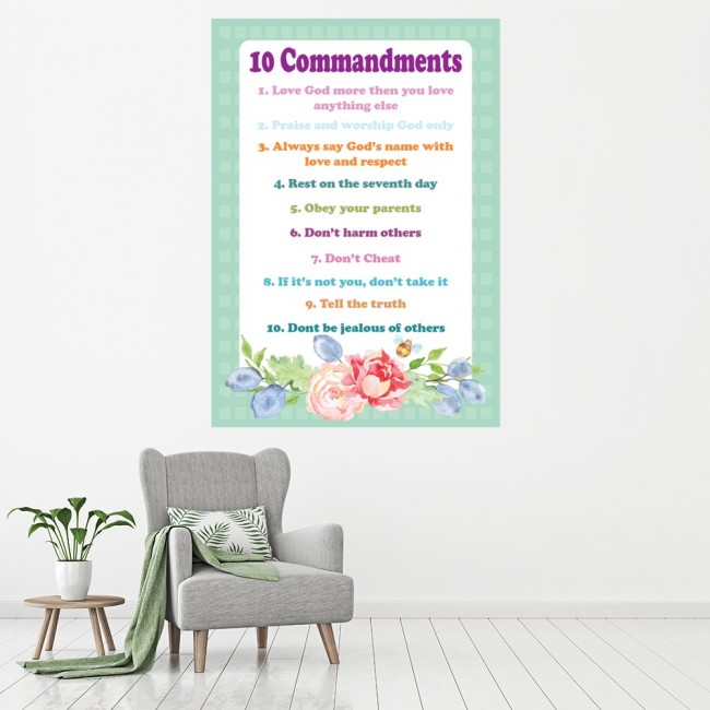 Ten Commandments Bible God Wall Sticker