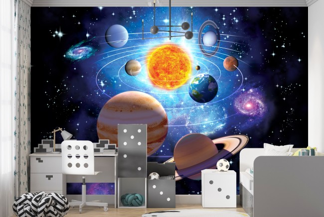 Solar System Wall Mural by David Penfound
