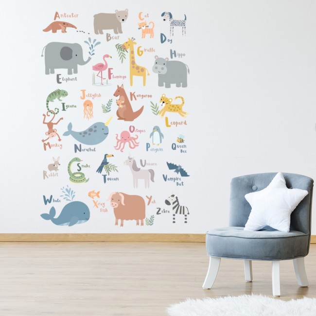 Animal Alphabet Wall Sticker by Klara Hawkins