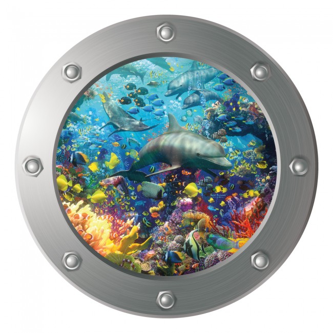 Coral Reef Porthole Wall Sticker