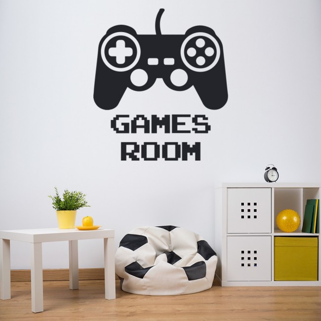 Vinyl Wall Decal Best Gamer Hand Play Boy Room Joystick Stickers
