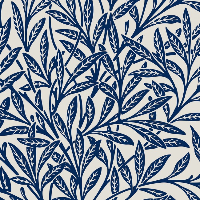 Leaves ornament blue pattern background Wall Mural Artist William Morris