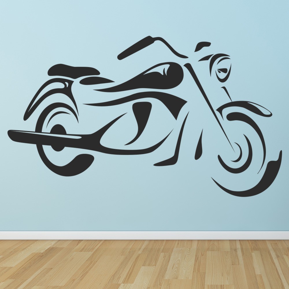 Cartoon Motorbike Motorcycle Wall Sticker