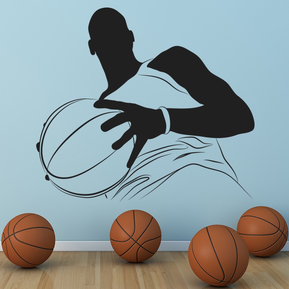 Basketball Player Portrait Wall Sticker Sport Wall Art