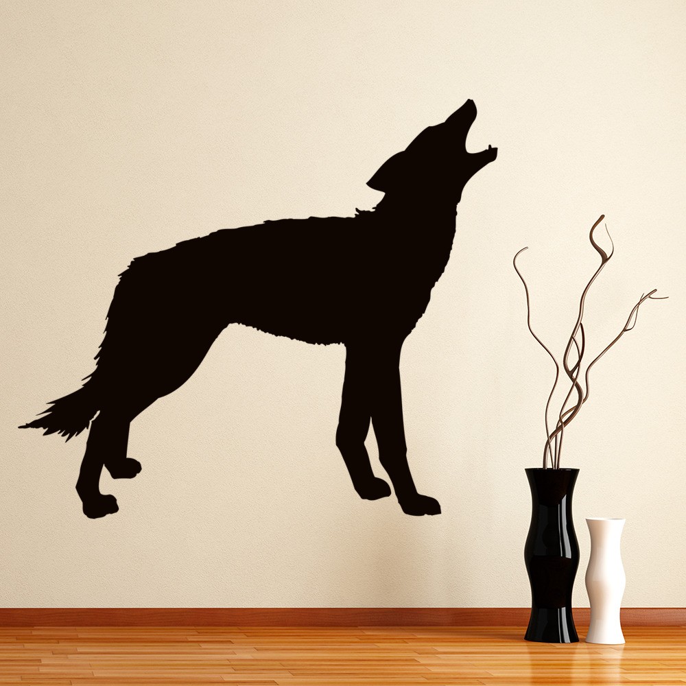 Wolf Silhouette Wall Sticker Animal Wall Art