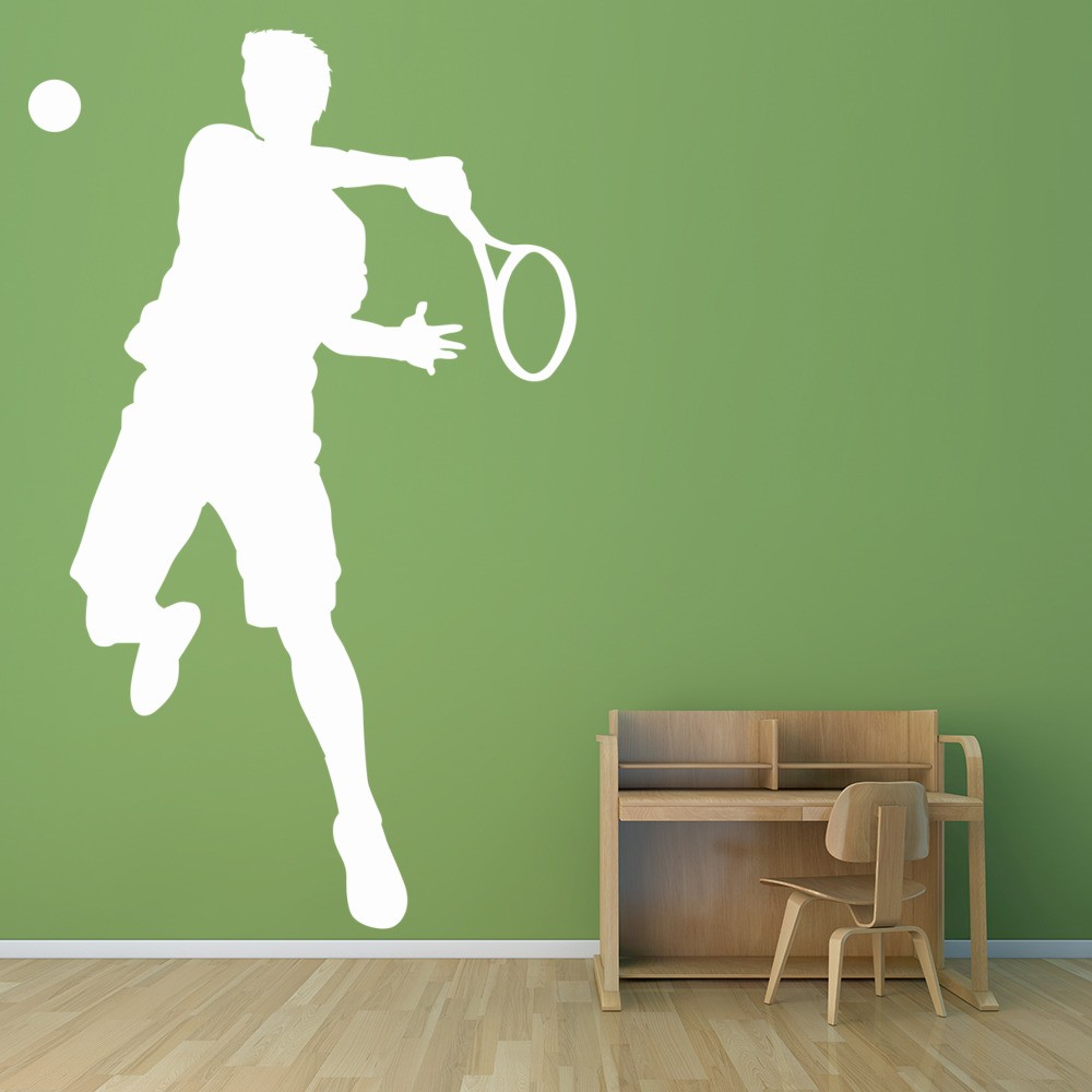 Tennis Player Wall Sticker Tennis Wall Decal Kids School Sports Home Decor