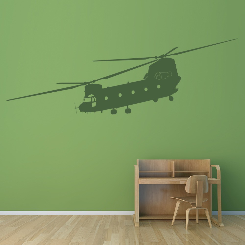 CHINOOK HELICOPTER vinyl wall sticker bedroom office wall art decal 