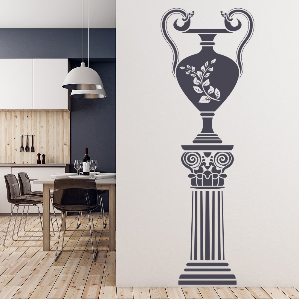 Greek Wall  Sticker  Grecian Vase Wall  Decal  School Dining  