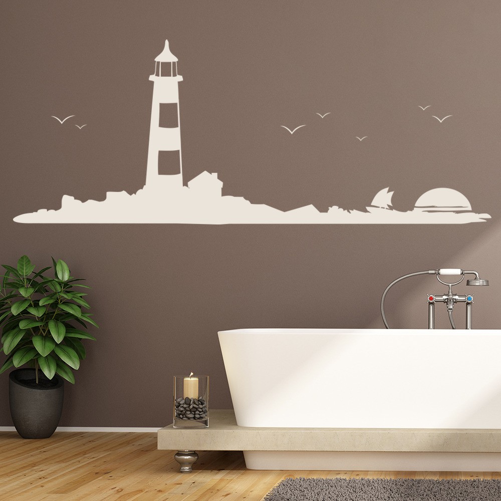 Lighthouse Wall  Sticker Skyline Wall  Art 