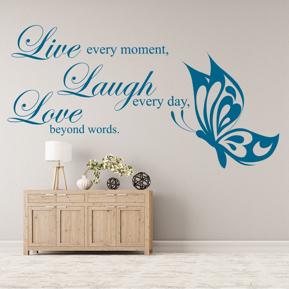 Live Laugh Love Inspirational Love Quotes Wall Stickers Home Decor Art Decals