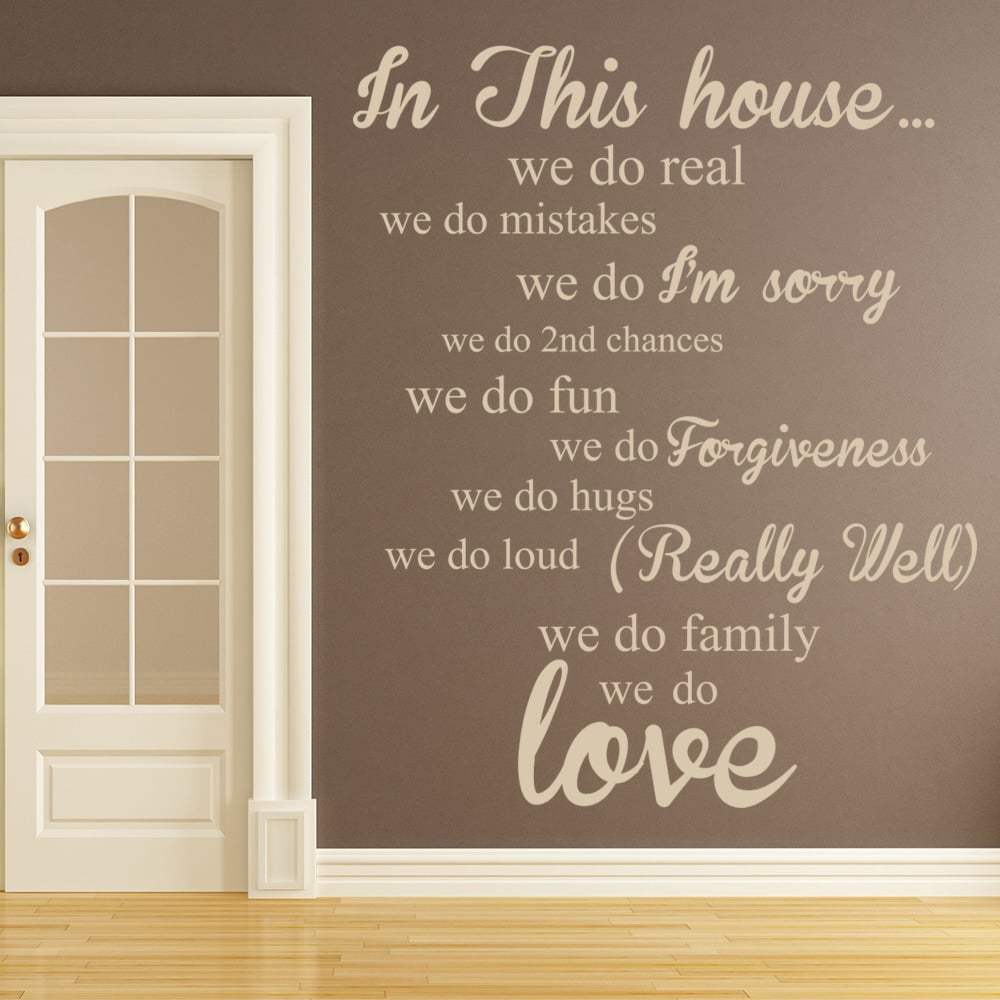 In This House Wall  Sticker  Home Wall  Art 