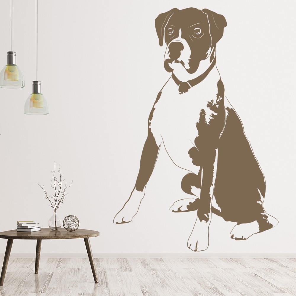 Boxer Dog Wall Art Sticker Large Vinyl Transfer Graphic Decal Home Decor UK DO7 