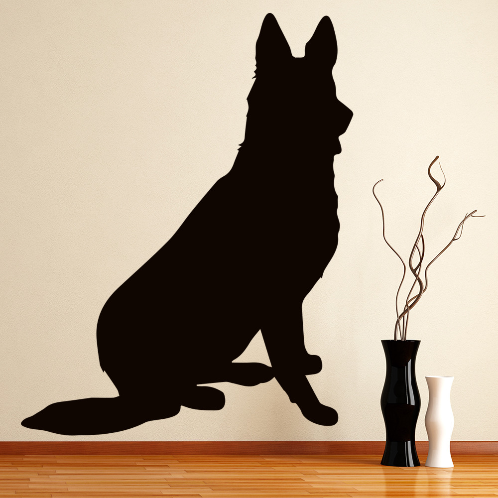 German Shepherd Silhouette Wall Sticker Dog Wall Art