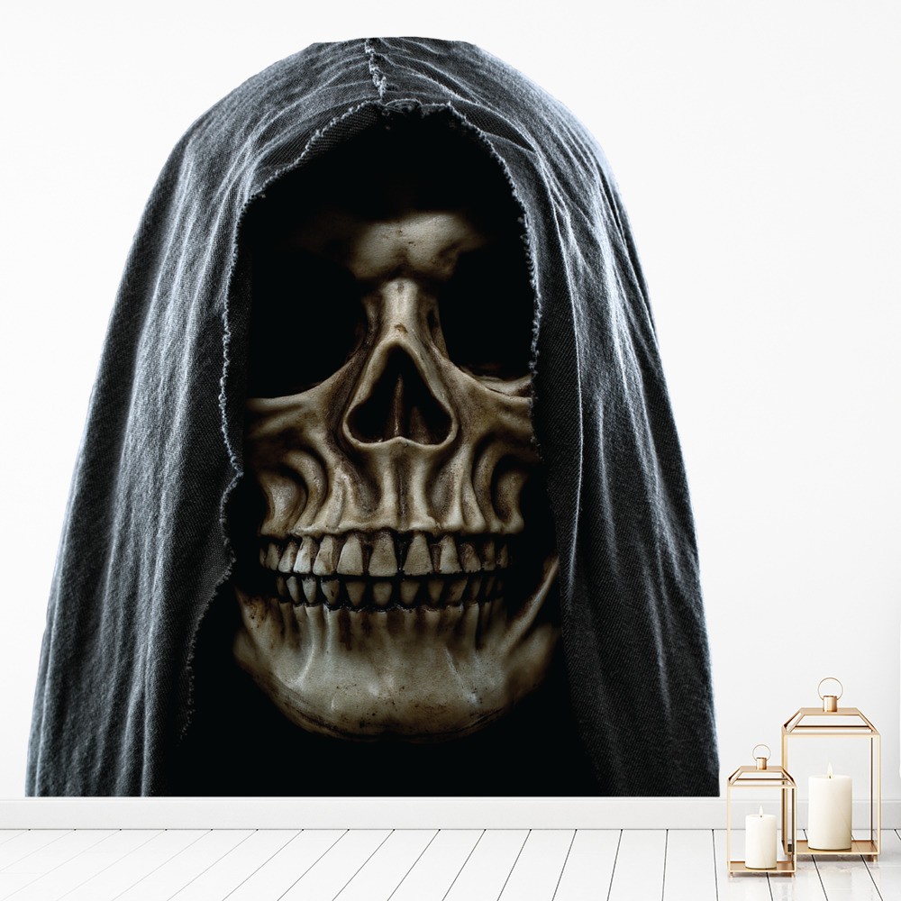 Grim Reaper Skull Halloween Wall Sticker