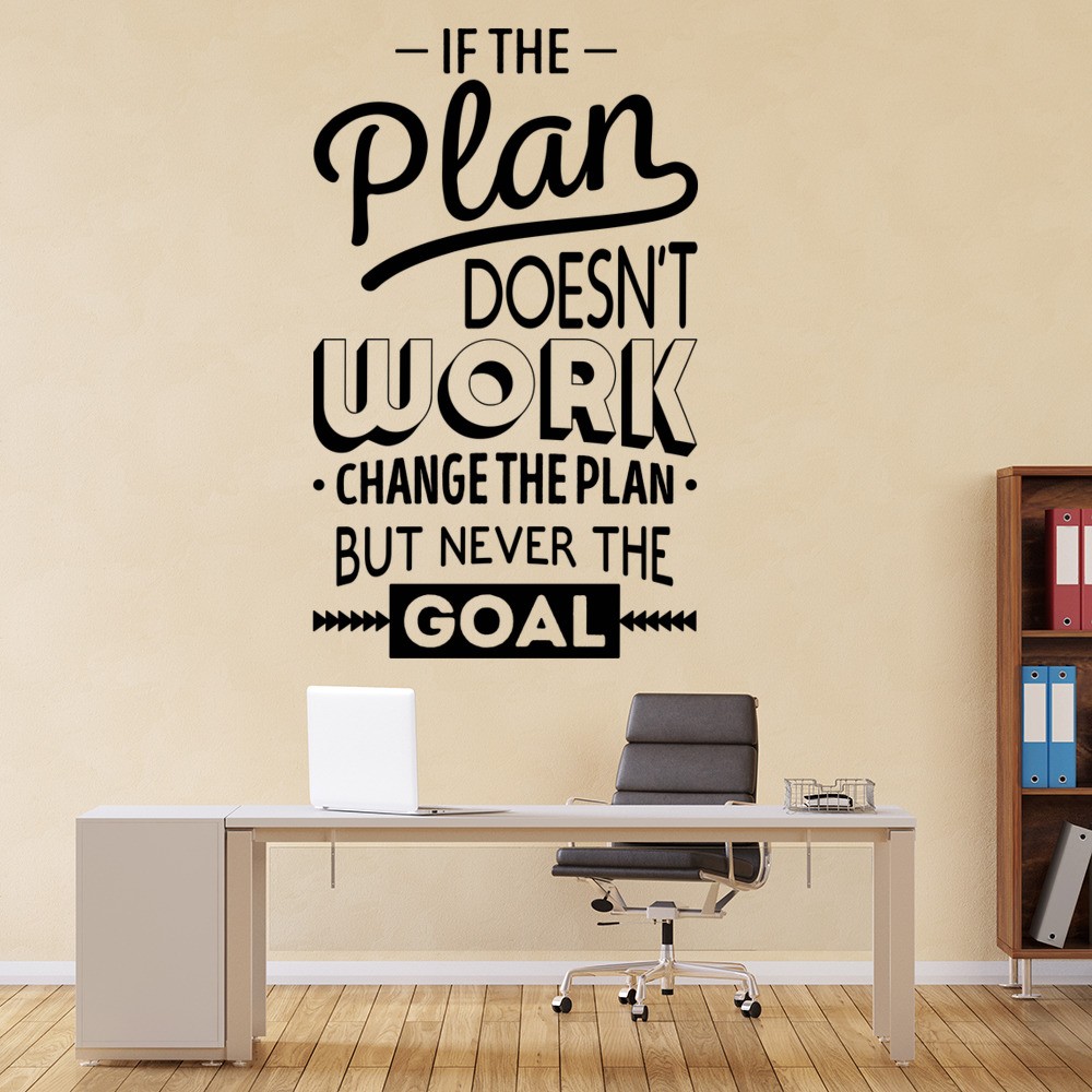 If The Plan Doesnt Work Inspirational Quote Wall Sticker WS-46127