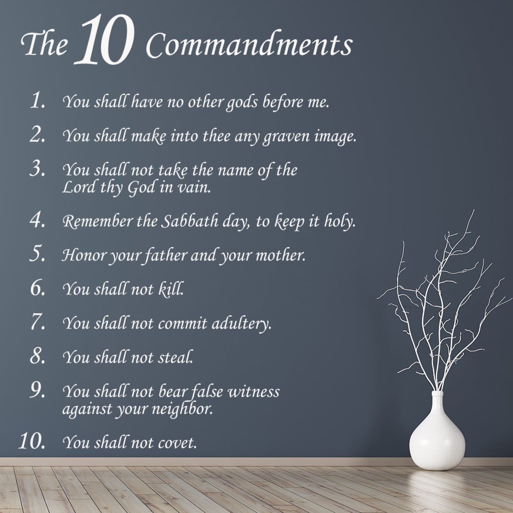 The Ten Commandments Christian Wall Sticker