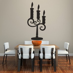 Vintage Swirl Candle Dining Room Wall Sticker WS-15193 