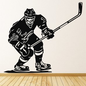 Wall Sticker Hockey Player Ice Winter Sport Game Vinyl Mural Decal Decor ZX1255 
