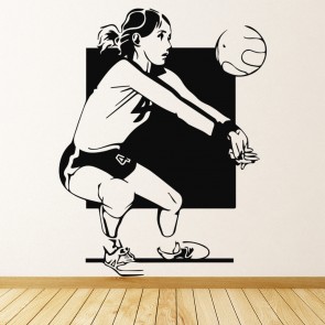 Beach Volleyball Volley Ball 3D Magic Window Wall Art Mural Self Adhesive Vinyl 