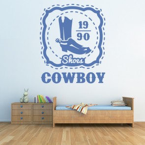 Rodeo Cowboy Wild Wild West Kids Boys Room Wall Sticker Removable Art Decal UK 