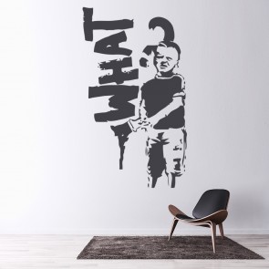 Banksy Vinyl Wall Sticker, Want to Reach Size, Graffiti Street Art Sticker,  Creative Vinyl Wall Sticker, Decorative 81 x 100 cm : : DIY & Tools