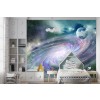 Purple Galaxy Spiral Space Wall Mural Wallpaper