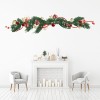 Christmas Tree Garland Red Gold Wall Sticker
