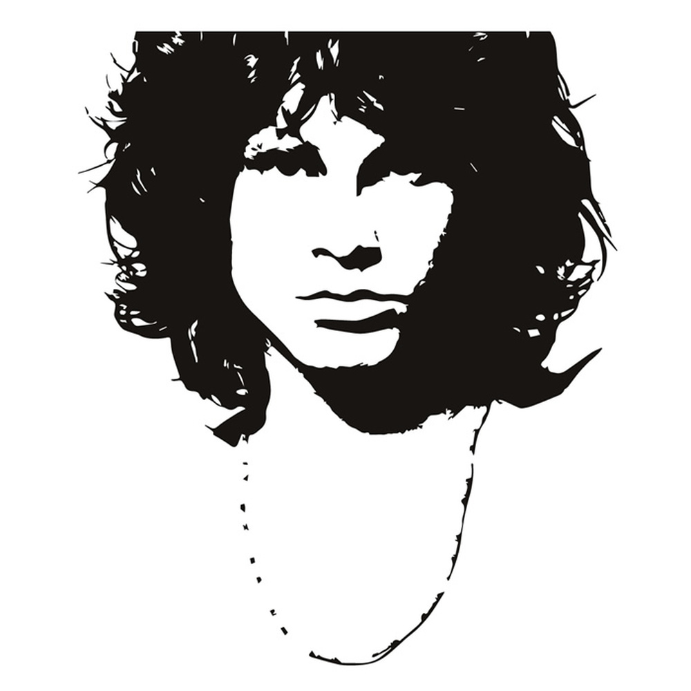 Jim Morrison Wall Sticker Music The Doors Wall Decal Icon Celebrity ...