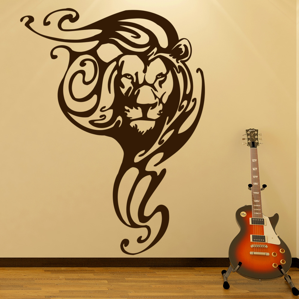 Lion Head African Animals Wall Sticker - Mod3 | Icon Wall Stickers