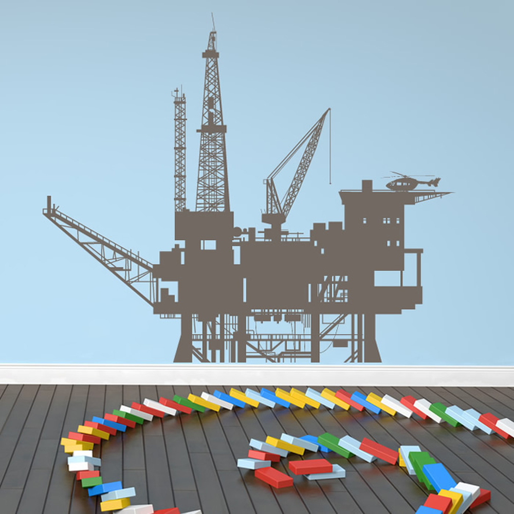 Oil Rig Ocean Boats Drill Wall Sticker | Icon Wall Stickers