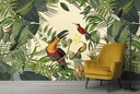 Jungle Birds Bright Wall Mural by Andrea Haase