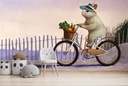 Beach Bunny Wall Mural by Lucia Heffernan