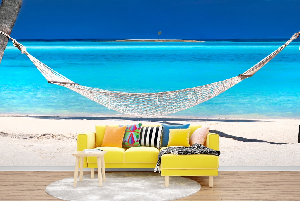 Gili Lankan Hammock Beach Wall Mural by Sean Davey