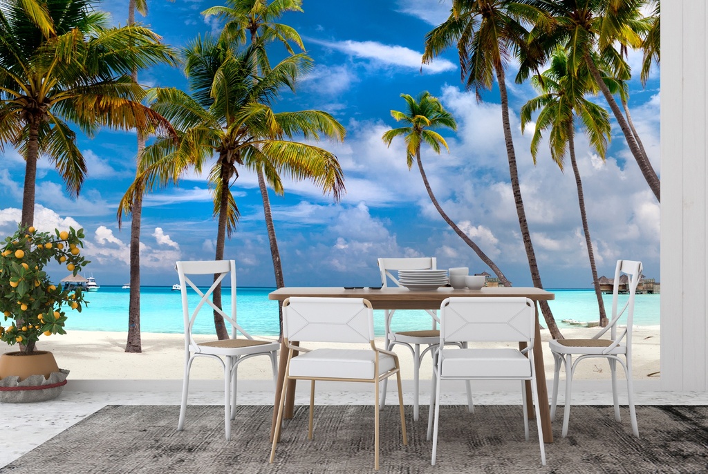 Gili Lankan Maldives Beach Wall Mural by Sean Davey