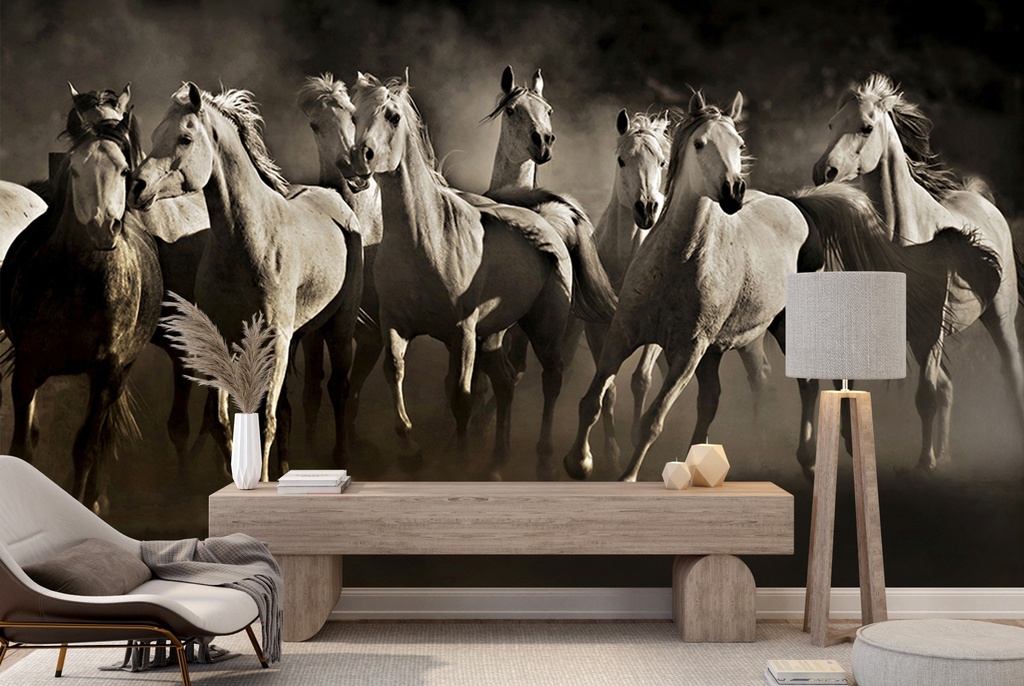Horses Wall Mural by Lisa Dearing