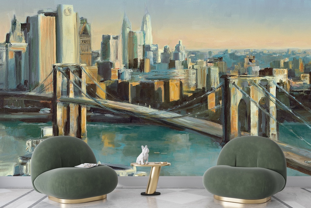 Into Manhattan Wall Mural by Marilyn Hageman