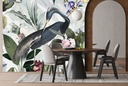 Jungle Blue Heron Wall Mural by Uta Naumann