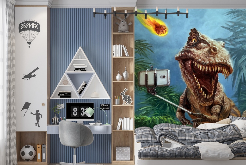 Last Selfie Wall Mural by Lucia Heffernan